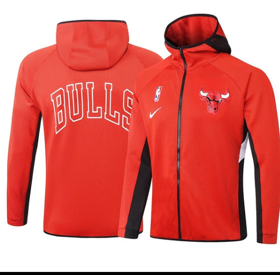 Giacca a Zip con Cappuccio NBA Chicago Bulls 2021/22