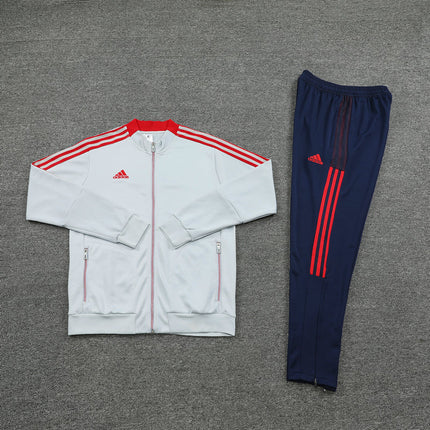 Kit Giacca a Zip + Tuta Adidas Bianca REPLICA