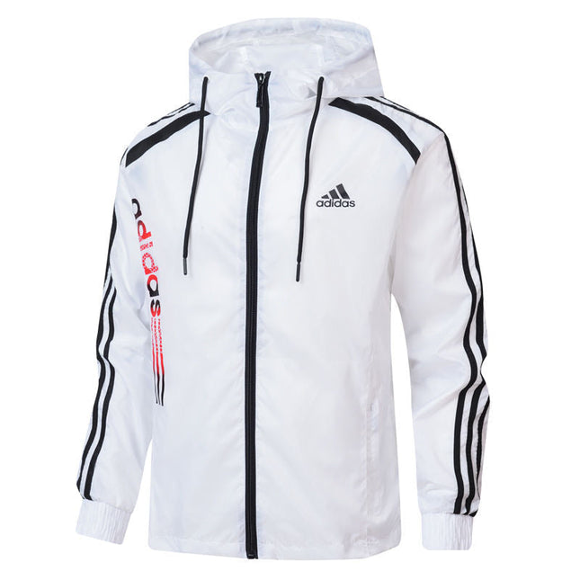 Giacca a Zip con Cappuccio Adidas Bianca 2021/22 REPLICA