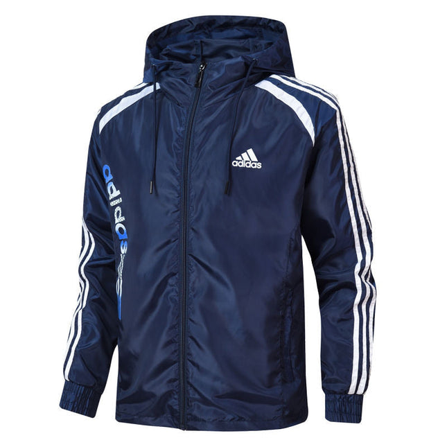 Giacca a Zip con Cappuccio Adidas Blu 2021/2 REPLICA