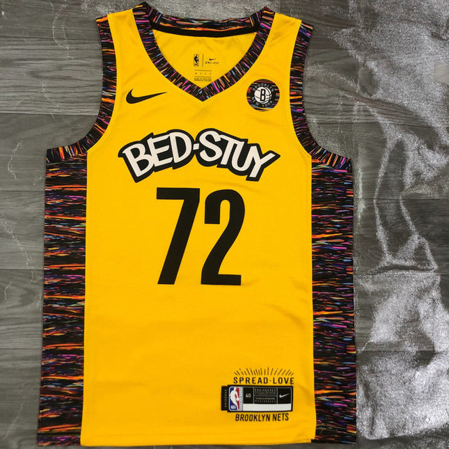 Maglia NBA Gialla “BED-STUY” Brooklyn Nets 2021/22