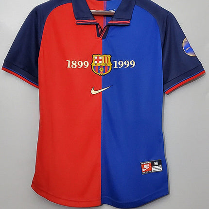 Maglia Retro Barcelona Home 100Th Anniversary Limited Edition 1899-1999