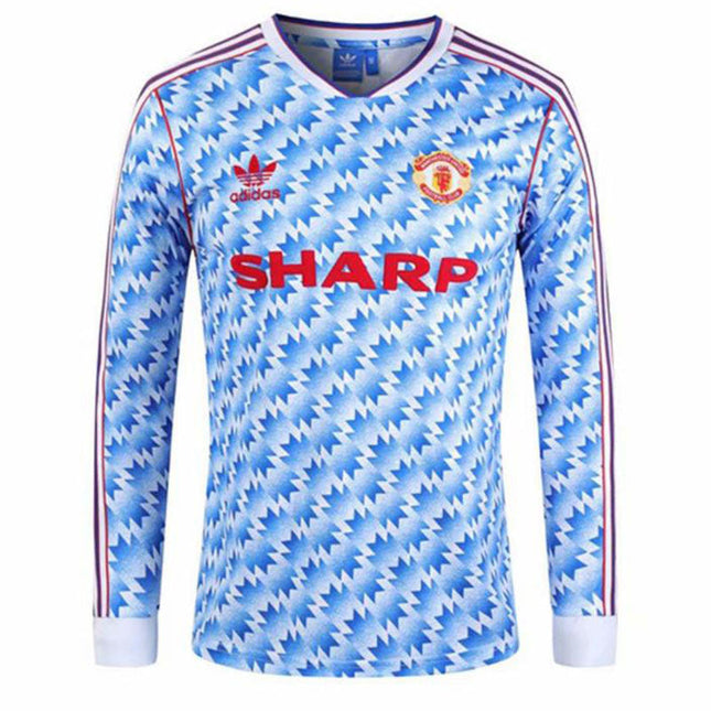 Maglia  Maniche Lunghe Retro Manchester United Trasferta 1990/91