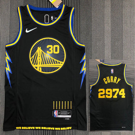 Maglia NBA Golden State Warriors Nero “Stephen Curry Special Edition #2974” City Edition 2021/22