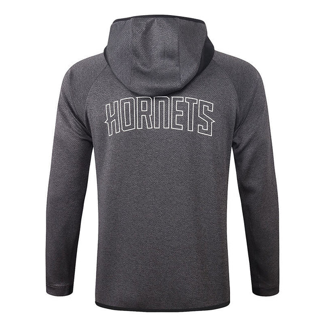 Kit Giacca a Zip con Cappuccio NBA Grigia Hornets 2021/22