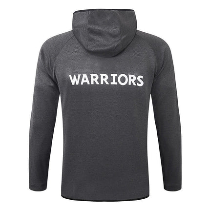 Kit Giacca a Zip con Cappuccio + Tuta NBA Grigia Warriors 2021/22