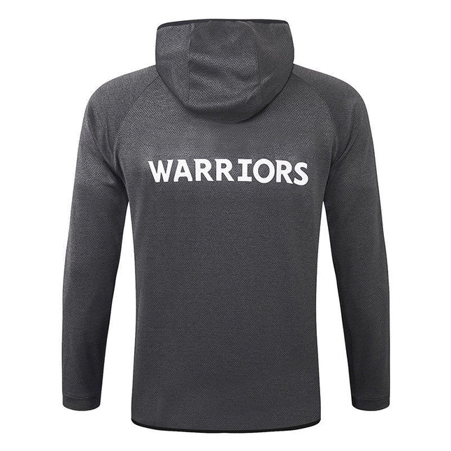 Kit Giacca a Zip con Cappuccio + Tuta NBA Grigia Warriors 2021/22