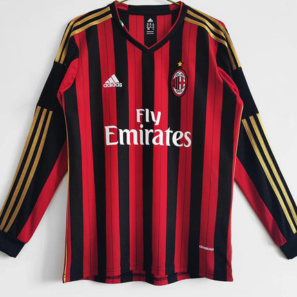 Maglia a Maniche Lunghe Retro Milan Home 2013/14