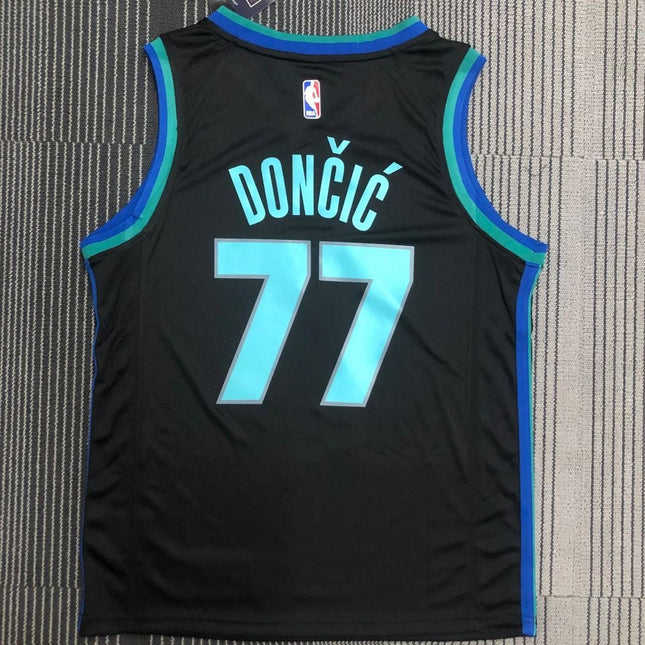 Maglia NBA Nera LOGO Mavericks Dallas 2021/22
