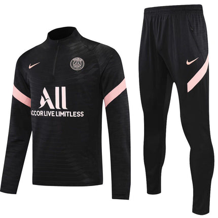 Kit Felpa + Tuta Nero-Rosa PSG 2021/22