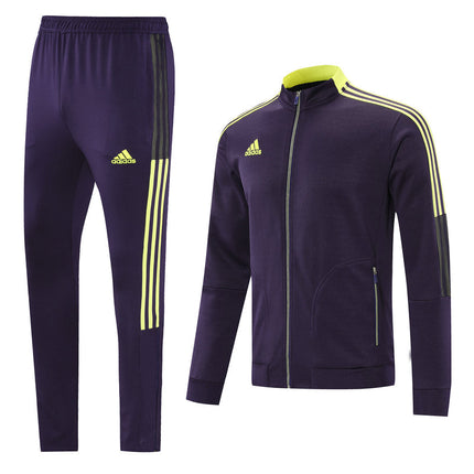 Kit Giacca a Zip + Tuta Adidas Blu/Gialla REPLICA