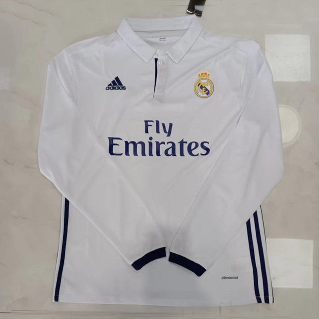 Maglia Retro a Maniche Lunghe Real Madrid Home 2016/17