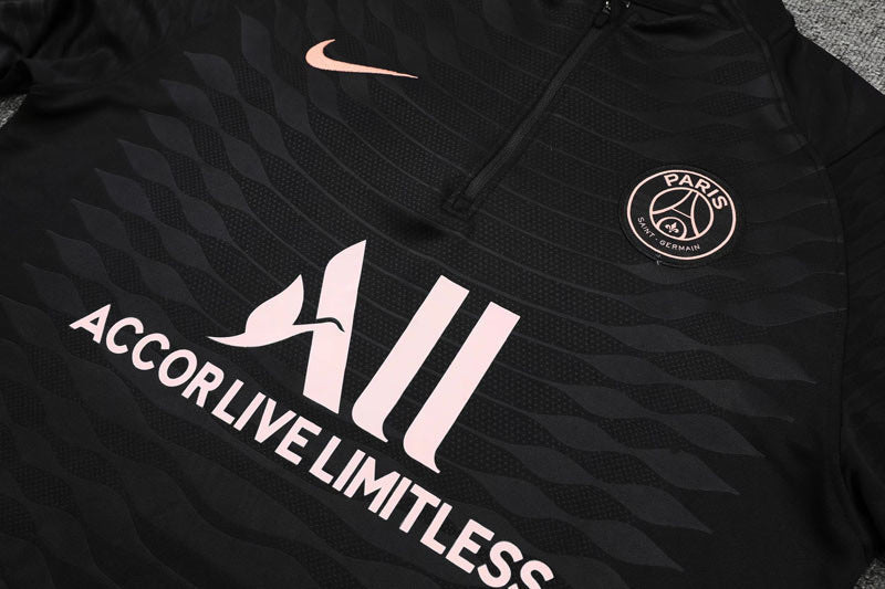 Kit Felpa + Tuta Nero-Rosa PSG 2021/22