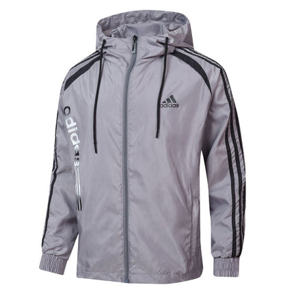 Giacca a Zip con Cappuccio Adidas Grigia 2021/22 REPLICA
