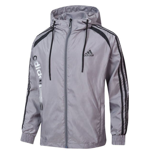 Giacca a Zip con Cappuccio Adidas Grigia 2021/22 REPLICA