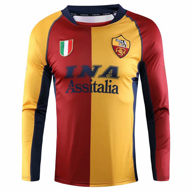 Maglia a Maniche Lunghe Retro Roma Home 2001/02