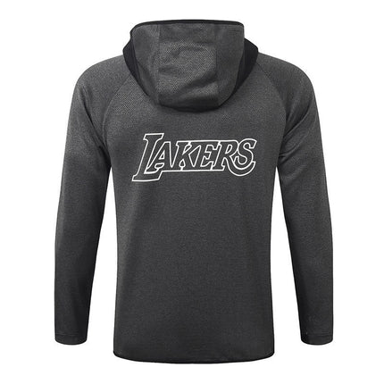 Kit Giacca a Zip con Cappuccio + Tuta Grigia NBA Lakers 2021/22