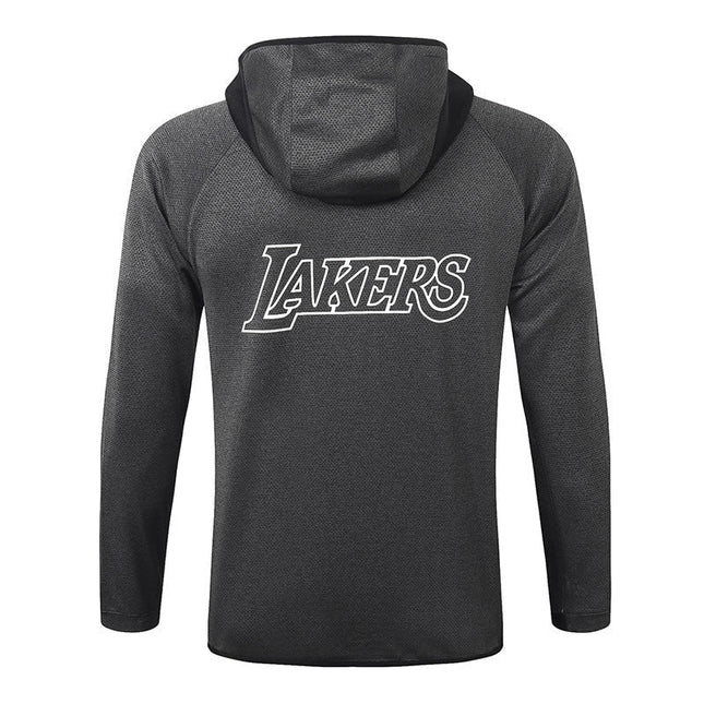 Kit Giacca a Zip con Cappuccio + Tuta Grigia NBA Lakers 2021/22