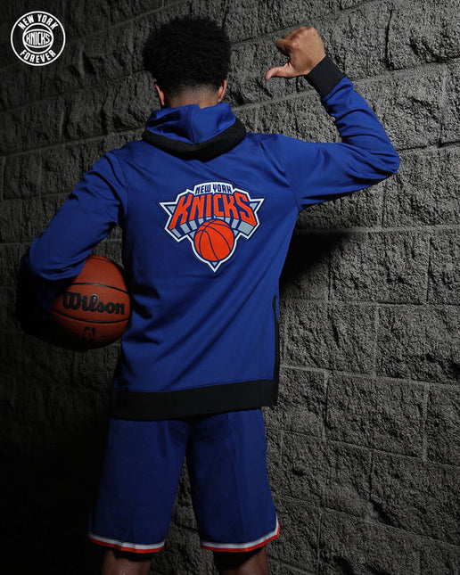 Giacca a Zip con Cappuccio NBA Viola New York Knicks 2021/23