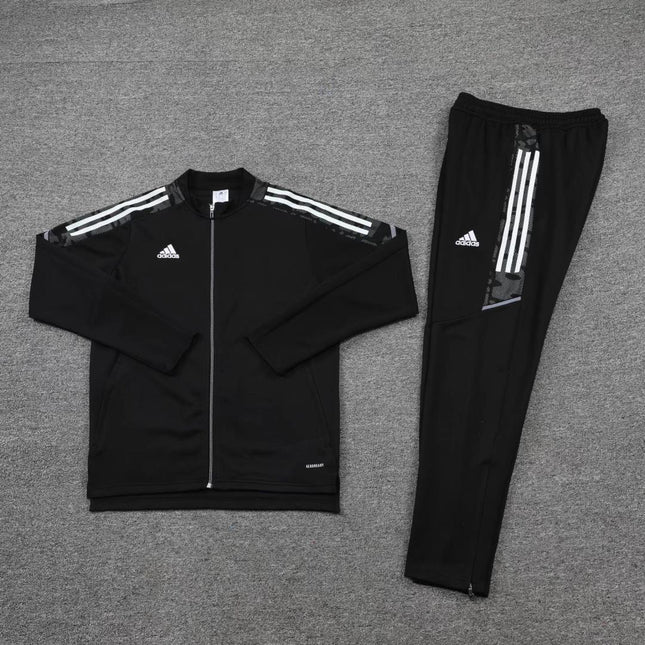 Kit Giacca a Zip + Tuta Adidas Nera REPLICA