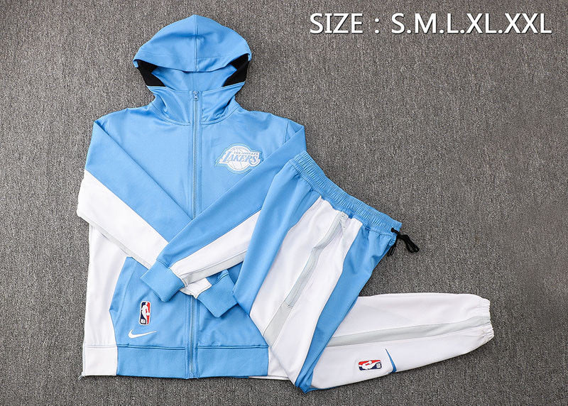 Kit Giacca A Zip con Cappuccio + Tuta Los Angeles Lakers 2021/22