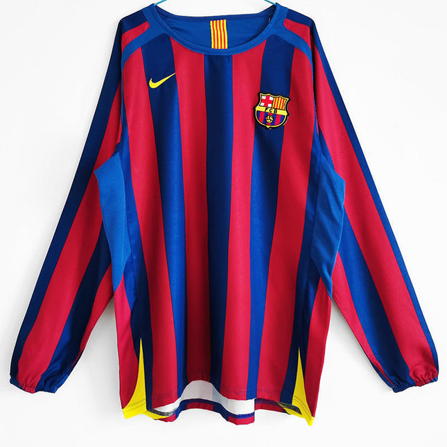 Maglia a Maniche Lunghe Retro Barcelona Home 2005/06