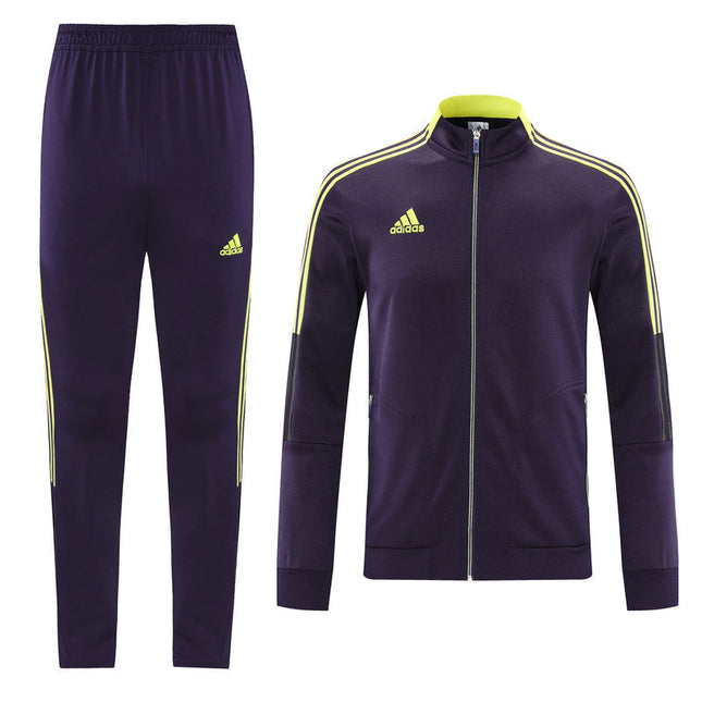 Kit Giacca a Zip + Tuta Adidas Blu/Gialla REPLICA