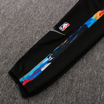 Kit NBA Felpa + Tuta Nera Brooklyn Nets 2021/22