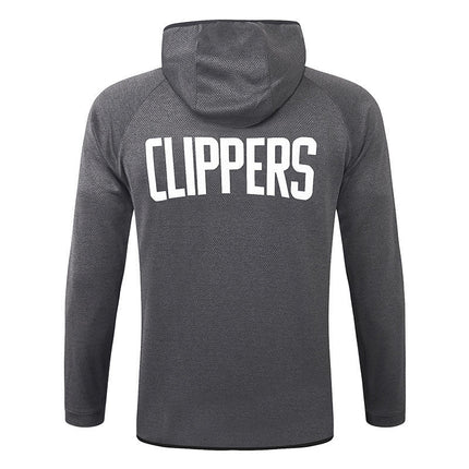 Kit Giacca a Zip con Cappuccio + Tuta Grigia NBA LA Clippers 2021/22
