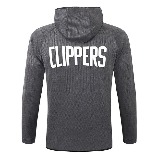 Kit Giacca a Zip con Cappuccio + Tuta Grigia NBA LA Clippers 2021/22