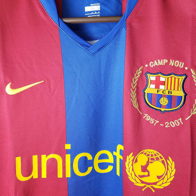 Maglia a Maniche Lunghe Retro Barcelona Home 2007/08