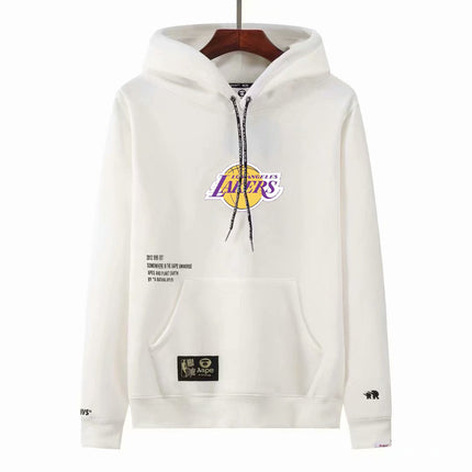 Felpa NBA Bianca Logo Viola Los Angeles Lakers 2021/22