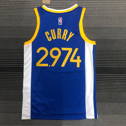 Maglia NBA Golden State Warriors Blu “Stephen Curry Special Edition #2974” City Edition 2021/22