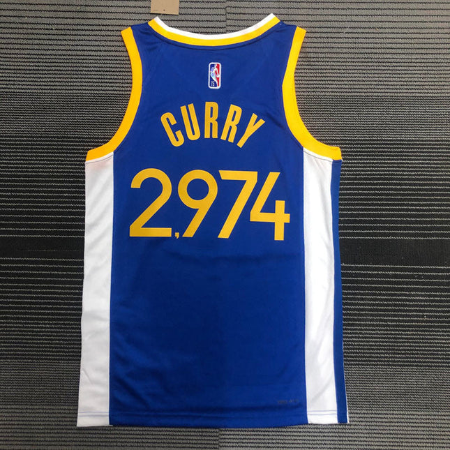 Maglia NBA Golden State Warriors Blu “Stephen Curry Special Edition #2974” City Edition 2021/22