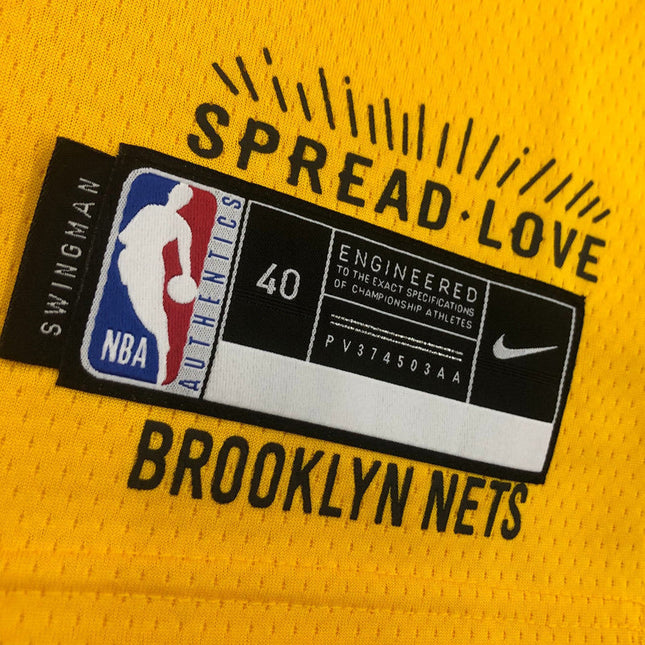 Maglia NBA Gialla “BED-STUY” Brooklyn Nets 2021/22