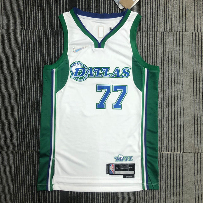 Maglia NBA Bianca-Verde Mavericks Dallas City Edition 2021/22