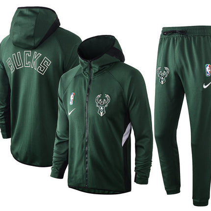Kit Giacca a Zip con Cappuccio + Tuta NBA Milwaukee Bucks 2021/22