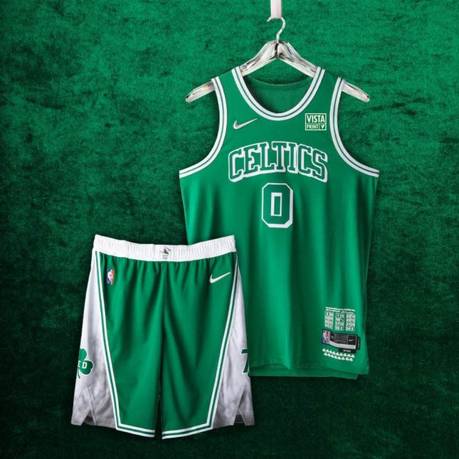 Kit NBA Maglia + Pantaloncini Boston Celtics Verde City Edition 2021/22