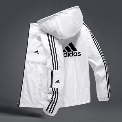 Giacca Imbottita Acetata a Zip con Cappuccio Bianca Adidas 2021/22 REPLICA