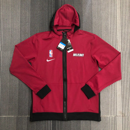Giacca a Zip con Cappuccio NBA Rouge Miami Heat 2021/22