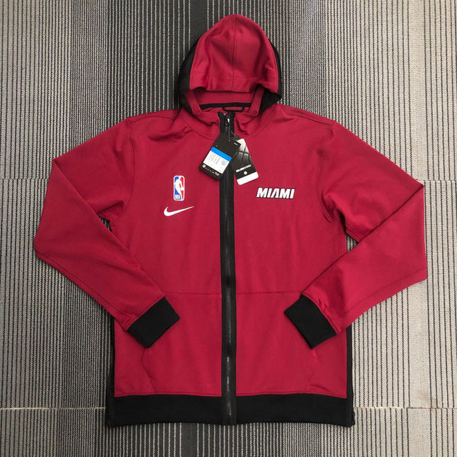Giacca a Zip con Cappuccio NBA Rouge Miami Heat 2021/22