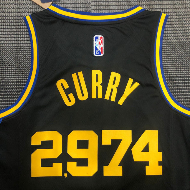 Maglia NBA Golden State Warriors Nero “Stephen Curry Special Edition #2974” City Edition 2021/22