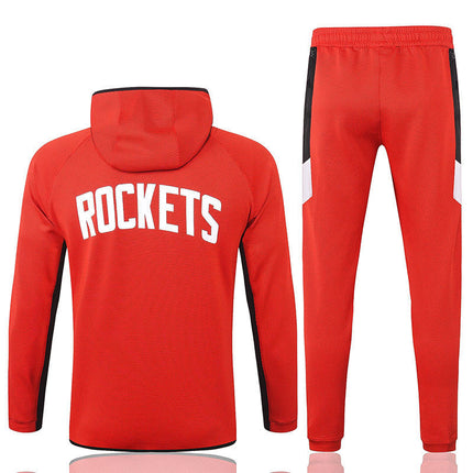 Kit Giacca a Zip con Cappuccio Rossa + Tuta NBA Houston Rockets 2021/22