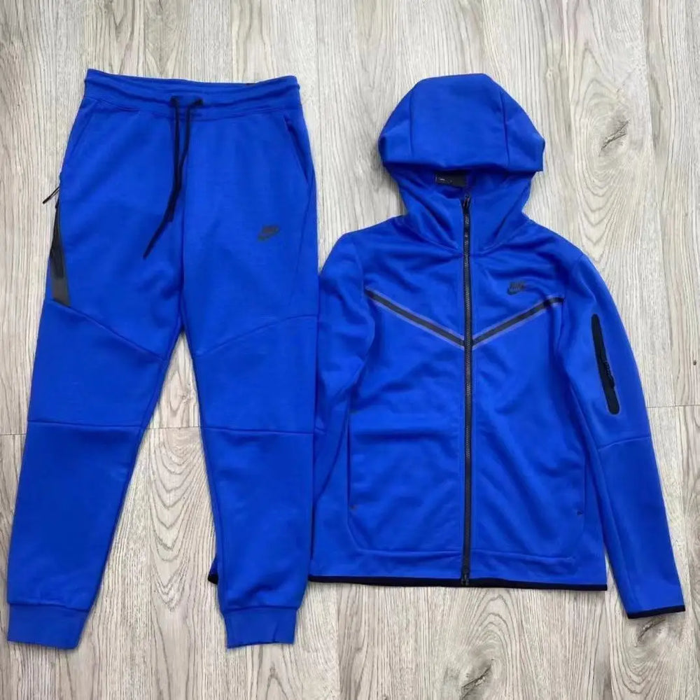 Nike Tech Hoodie + Blue Tracksuit Kit 2021/22 REPLICA
