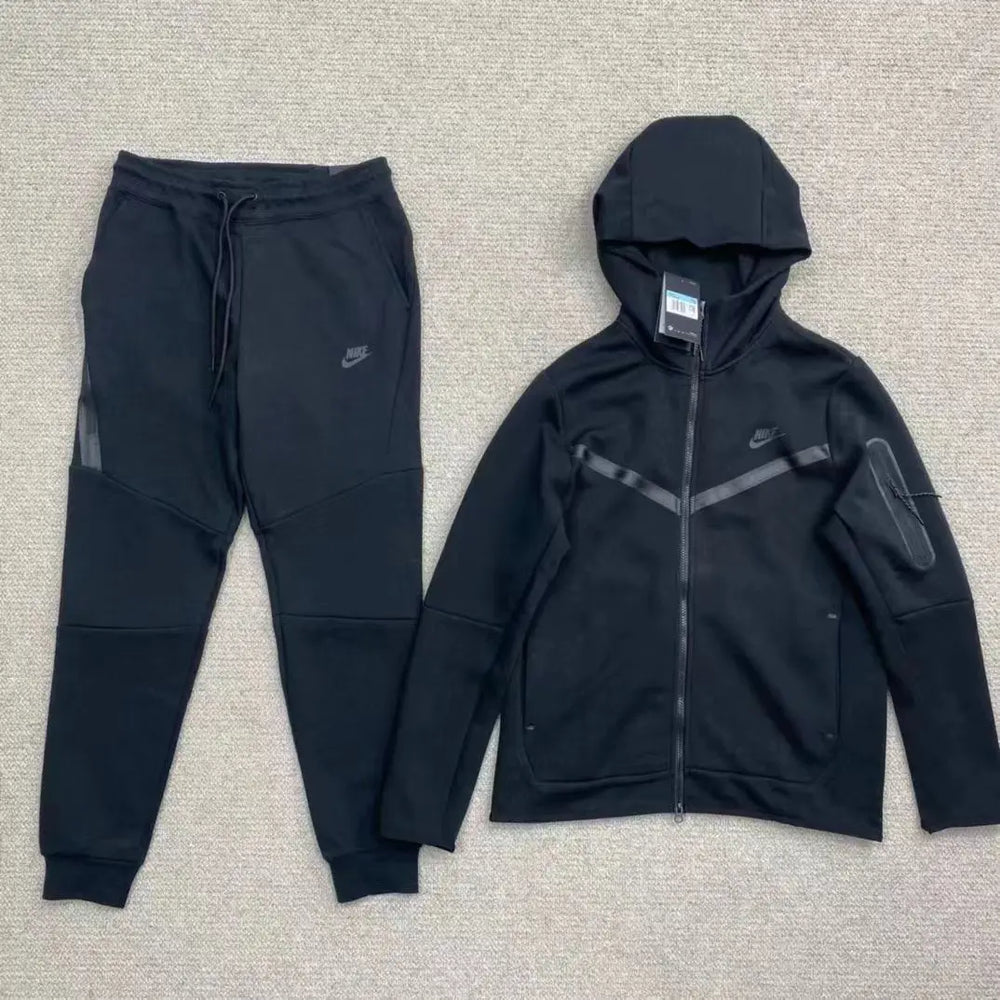 Nike Tech Hoodie + Black Tracksuit Kit 2021/22 REPLICA