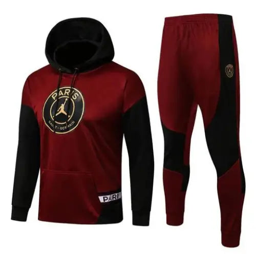RED HOODIE KIT + PSG X JORDAN TRACKSUIT 2021/22