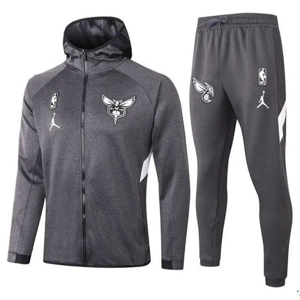 NBA Grey Hornets Zip-Up Hoodie Kit 2021/22