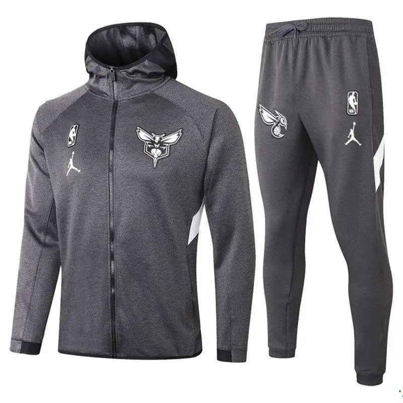 NBA Grey Hornets Zip-Up Hoodie Kit 2021/22
