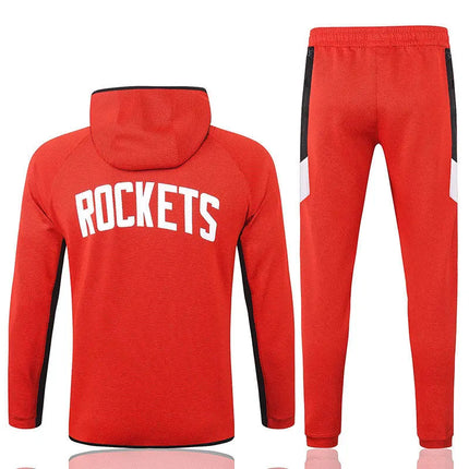 Red Hooded Zip Jacket Kit + NBA Houston Rockets Tracksuit 2021/22