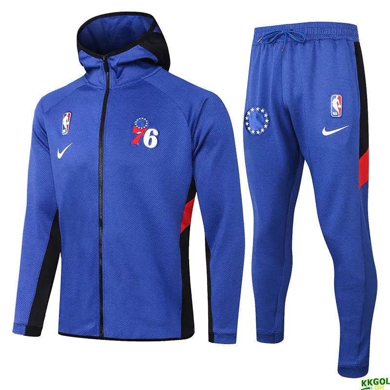 Hooded Full-Zip Jacket + Blue Philadelphia 76ERS 2021/22 Tracksuit Kit